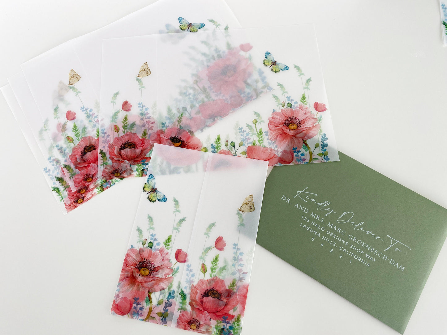 Blue Anemone Vellum Wrap