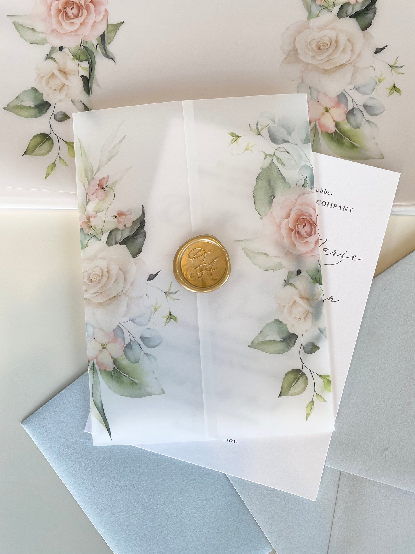 Pastel floral Vellum Wrap