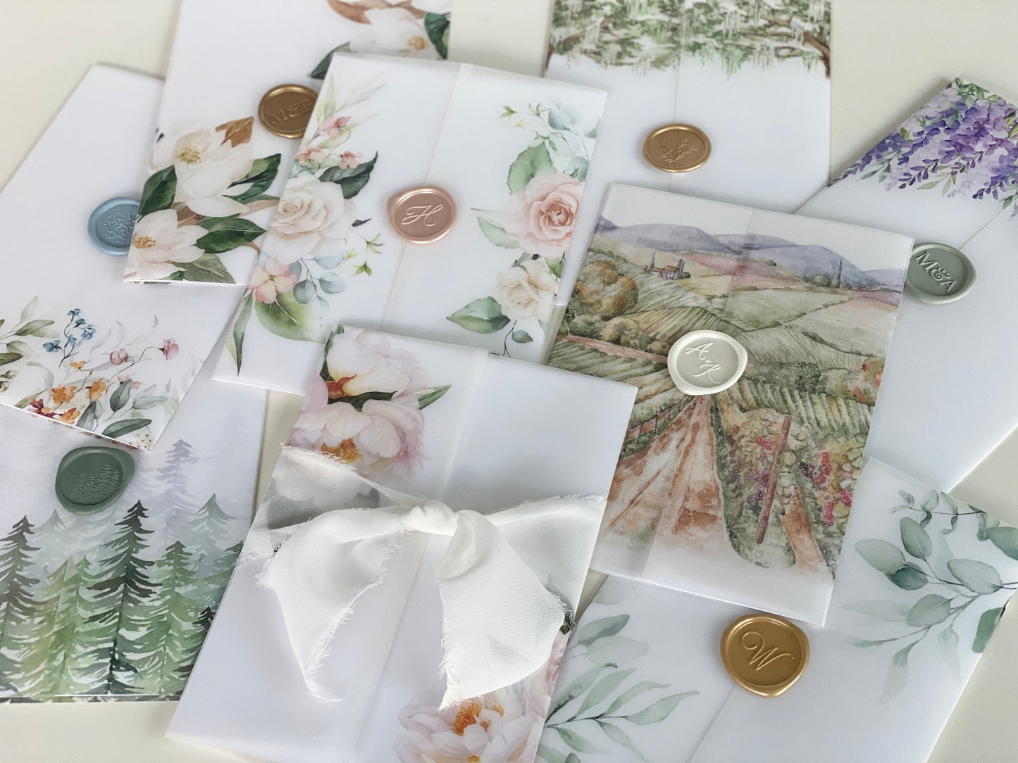 Hydrangea and Rose Vellum Wrap
