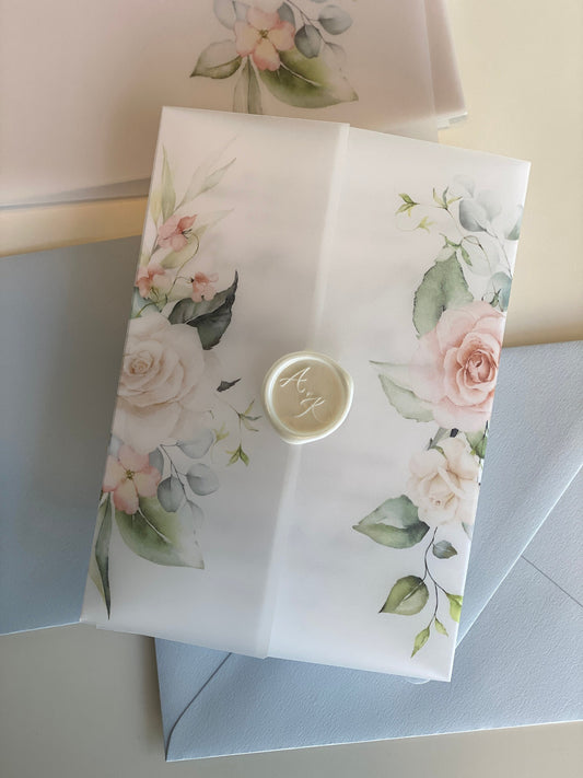 Pastel floral Vellum Wrap