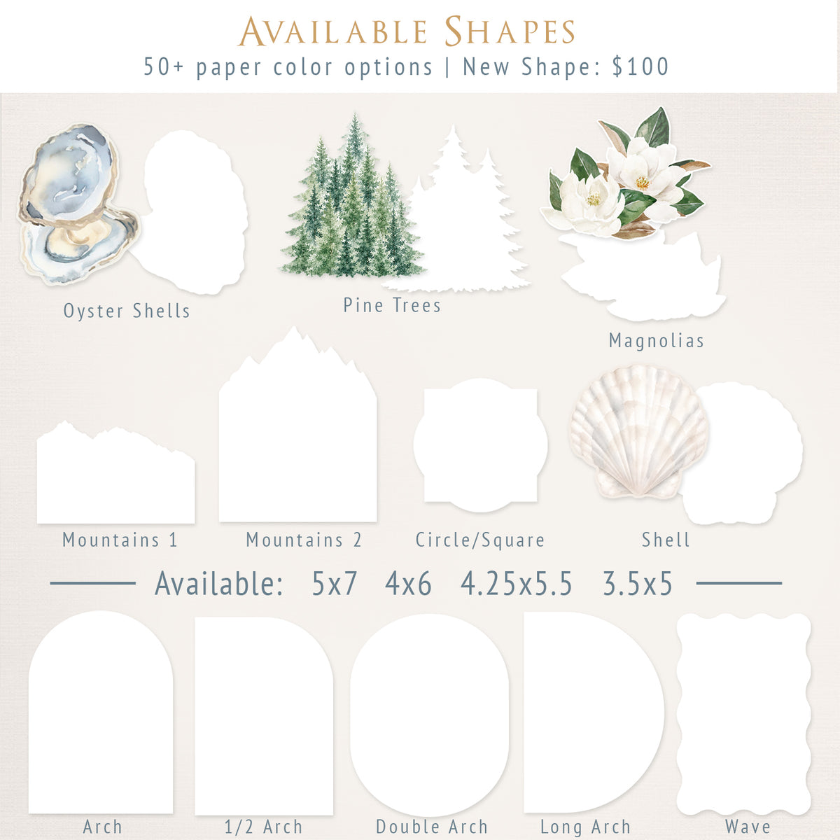 Dusty Blue & Sage Southern Invitation Suite | Layered invite with laser cut inserts