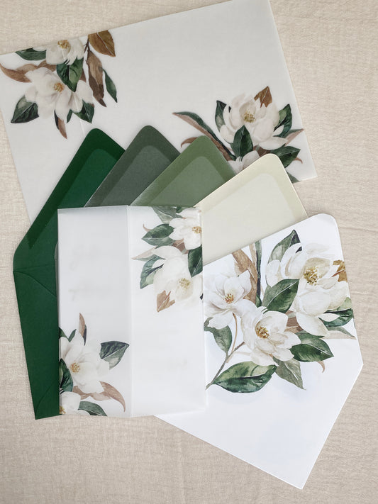 Magnolia Vellum Wrap + Matching Envelope