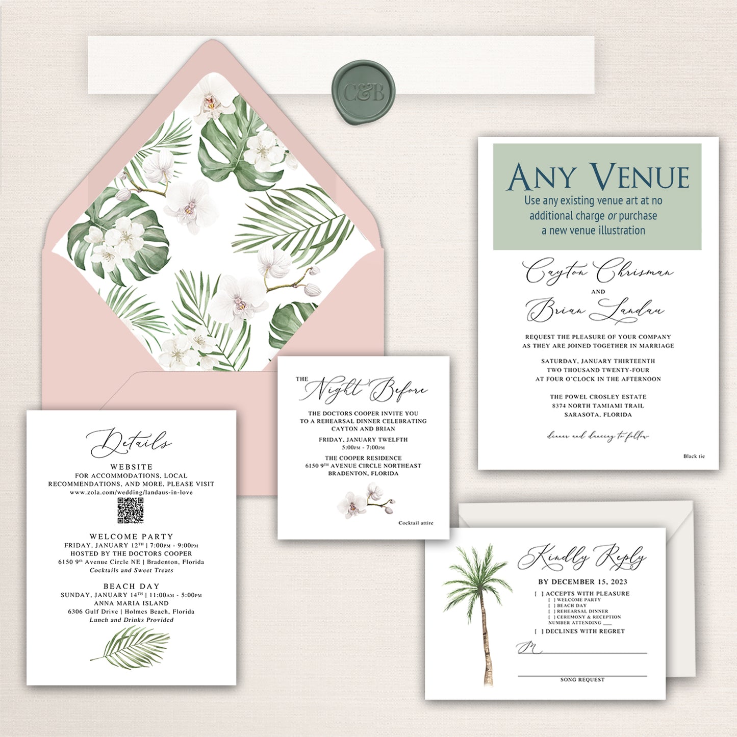 Powel Crosley Estate Wedding Invitations