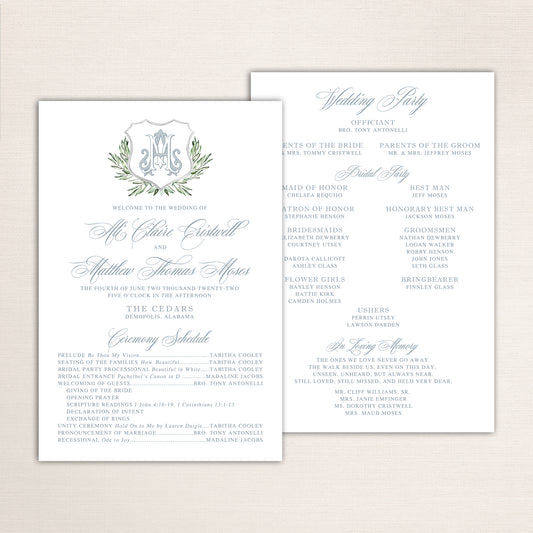 Wide Wedding Programs