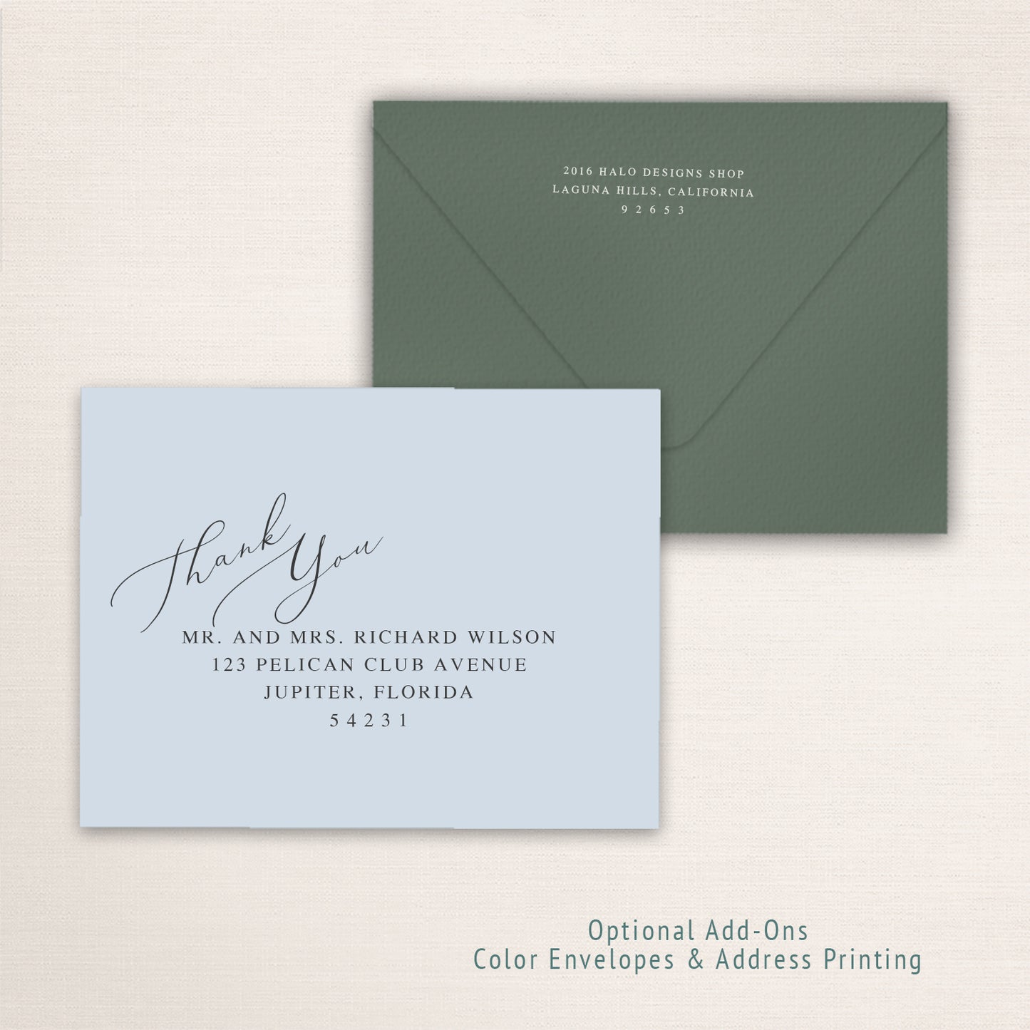 Crest Thank You Cards