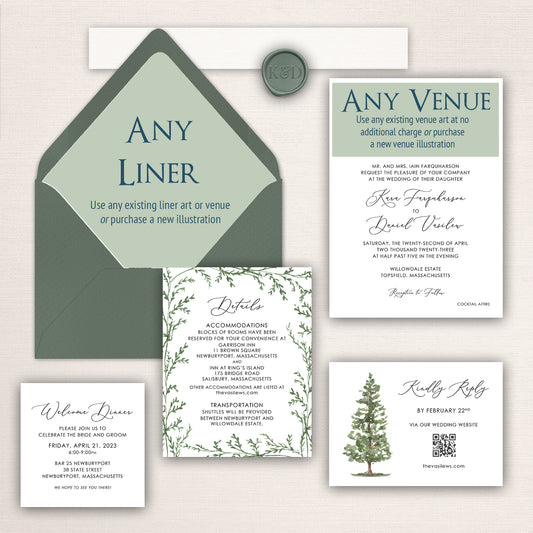 Willowdale Estate Wedding Invitations