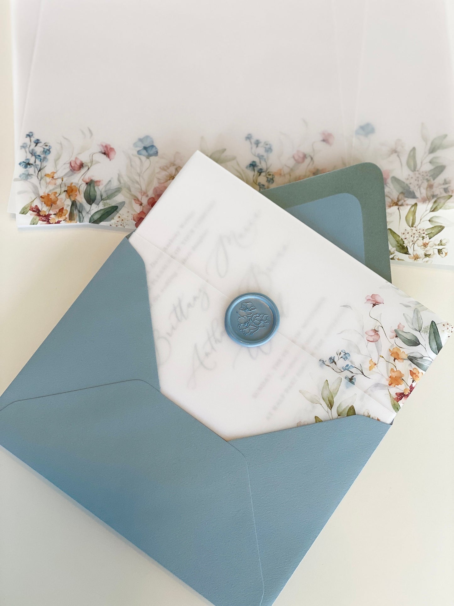 Pastel floral Vellum Wrap