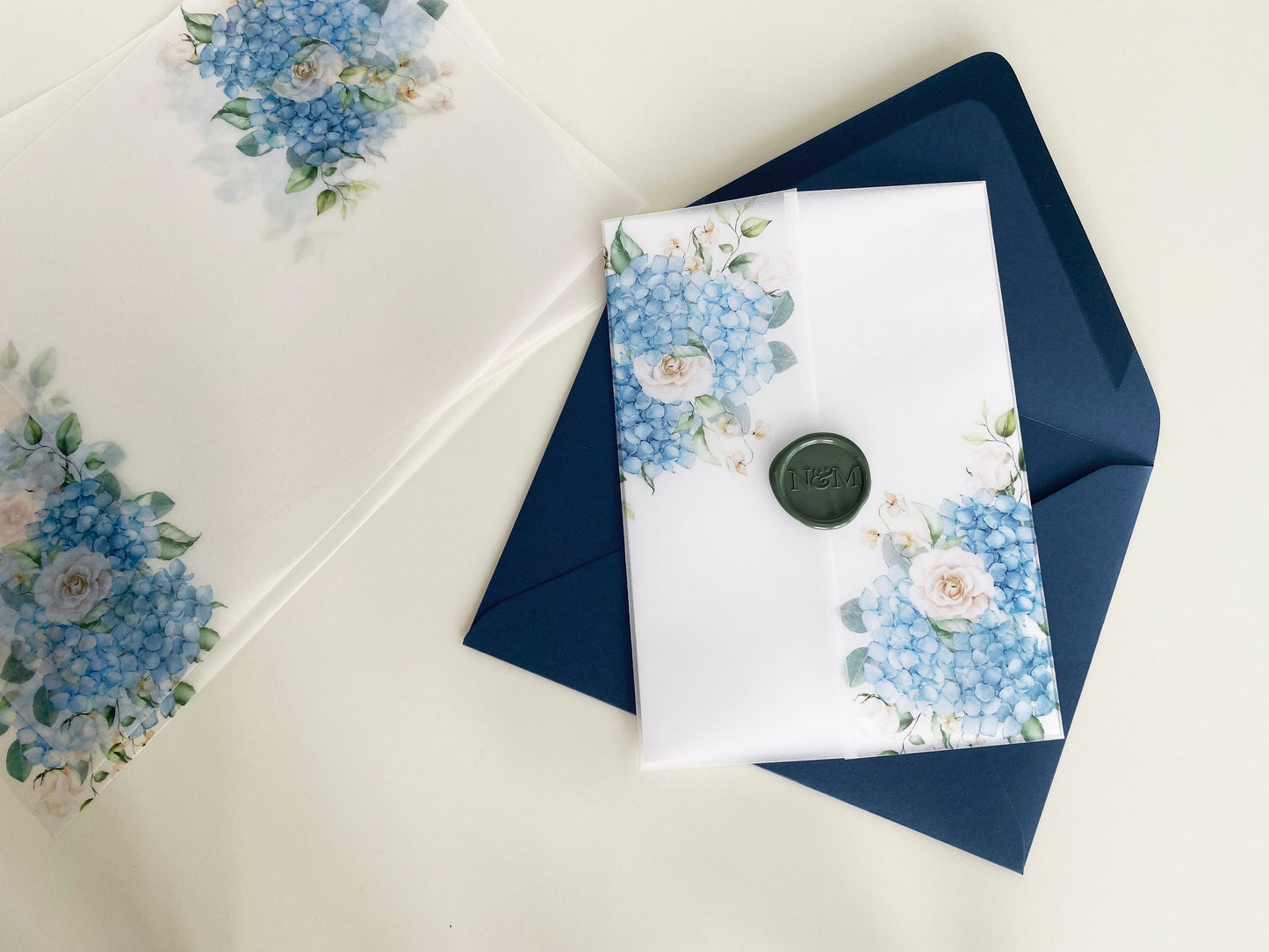 Hydrangea and Rose Vellum Wrap