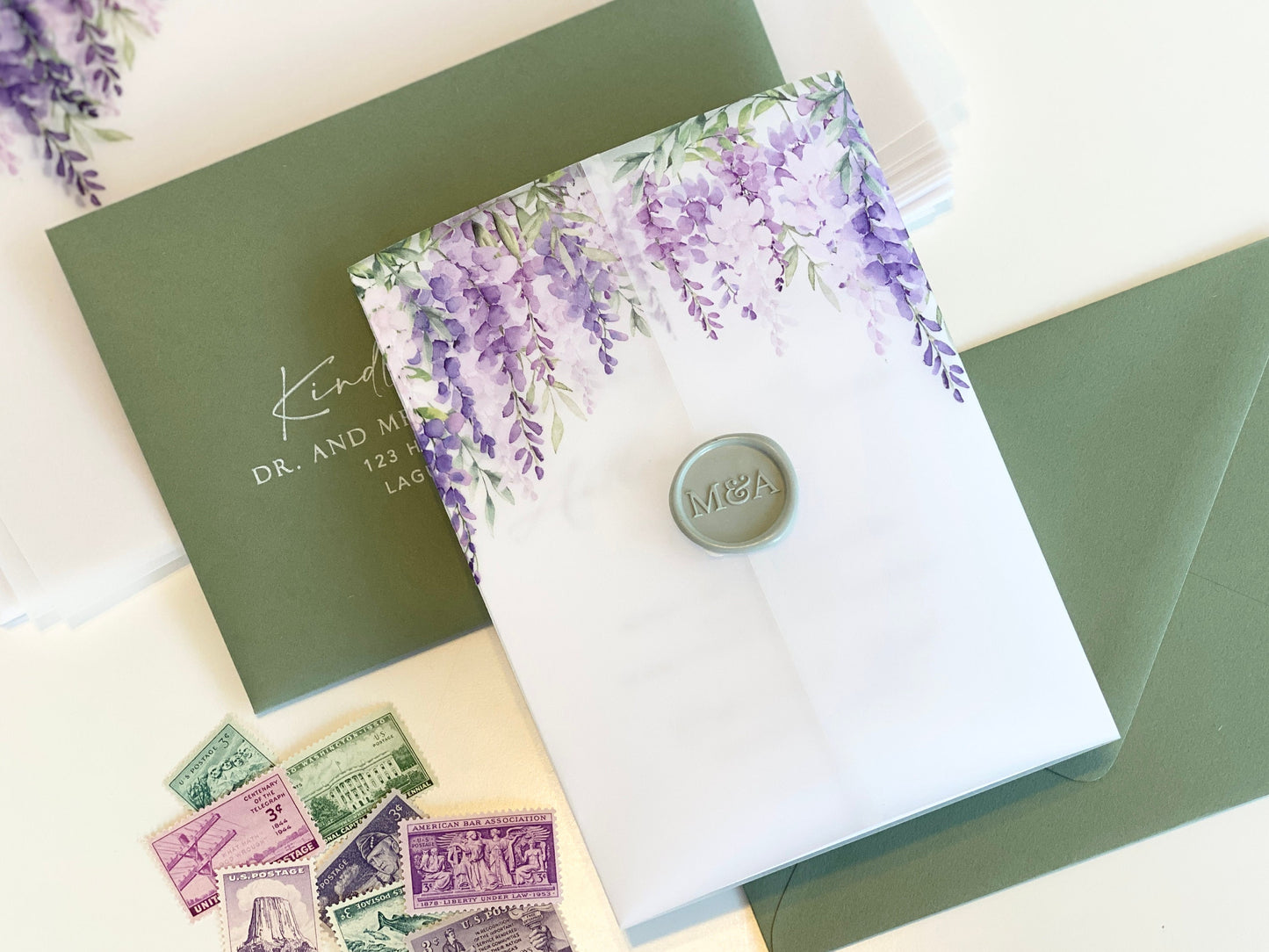 Hydrangea and Rose Vellum Wrap