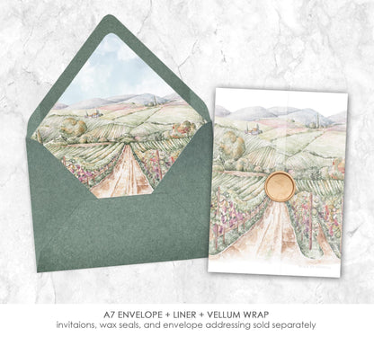 Vineyard Vellum Wrap + Matching Envelope
