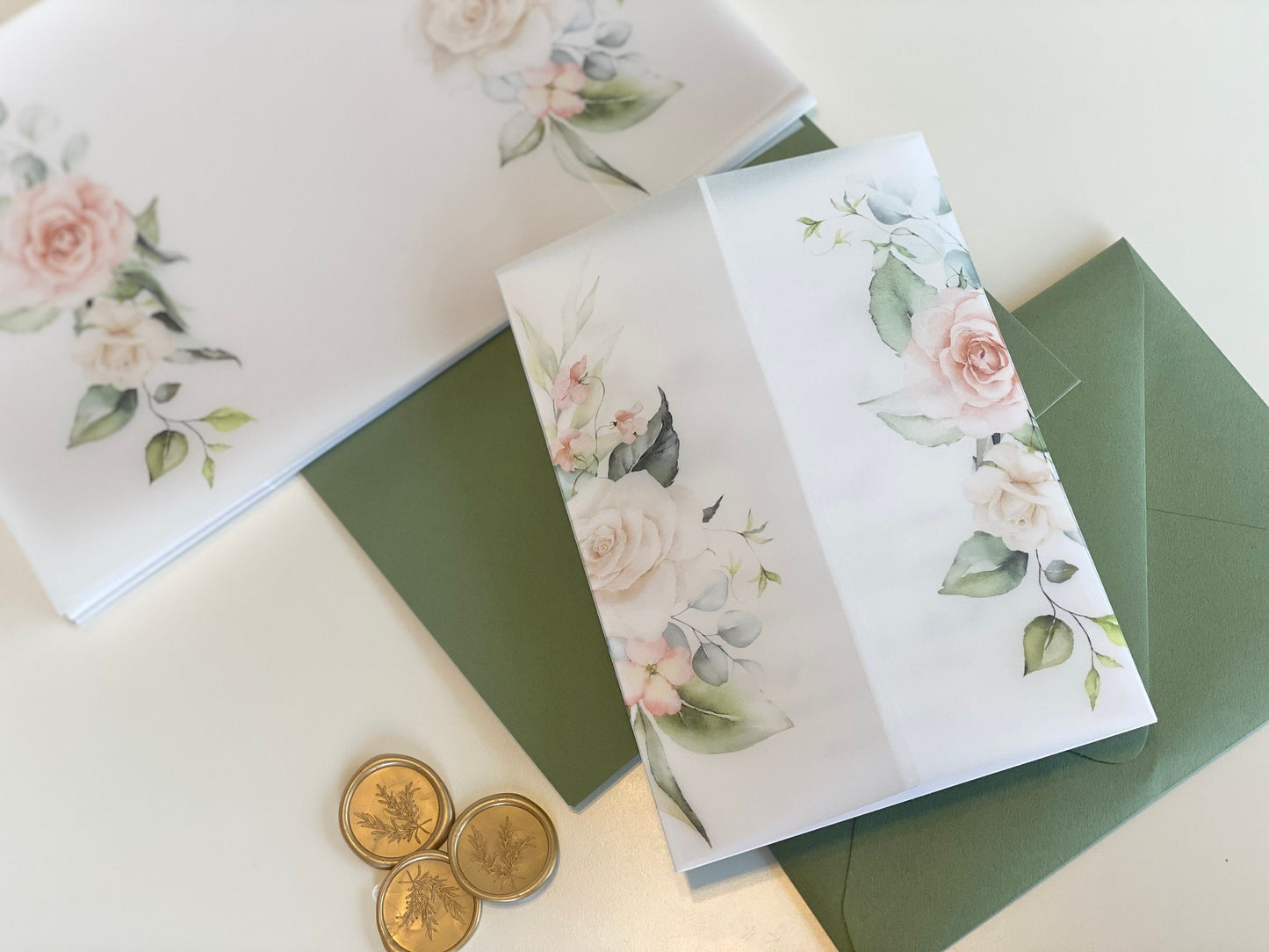 Pastel floral Vellum Wrap