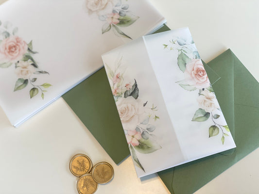 Pastel floral Vellum Wrap