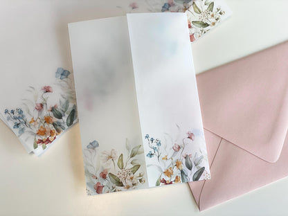 Wildflower Vellum Wrap + Matching Envelope
