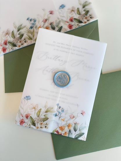 Wildflower Vellum Wrap + Matching Envelope