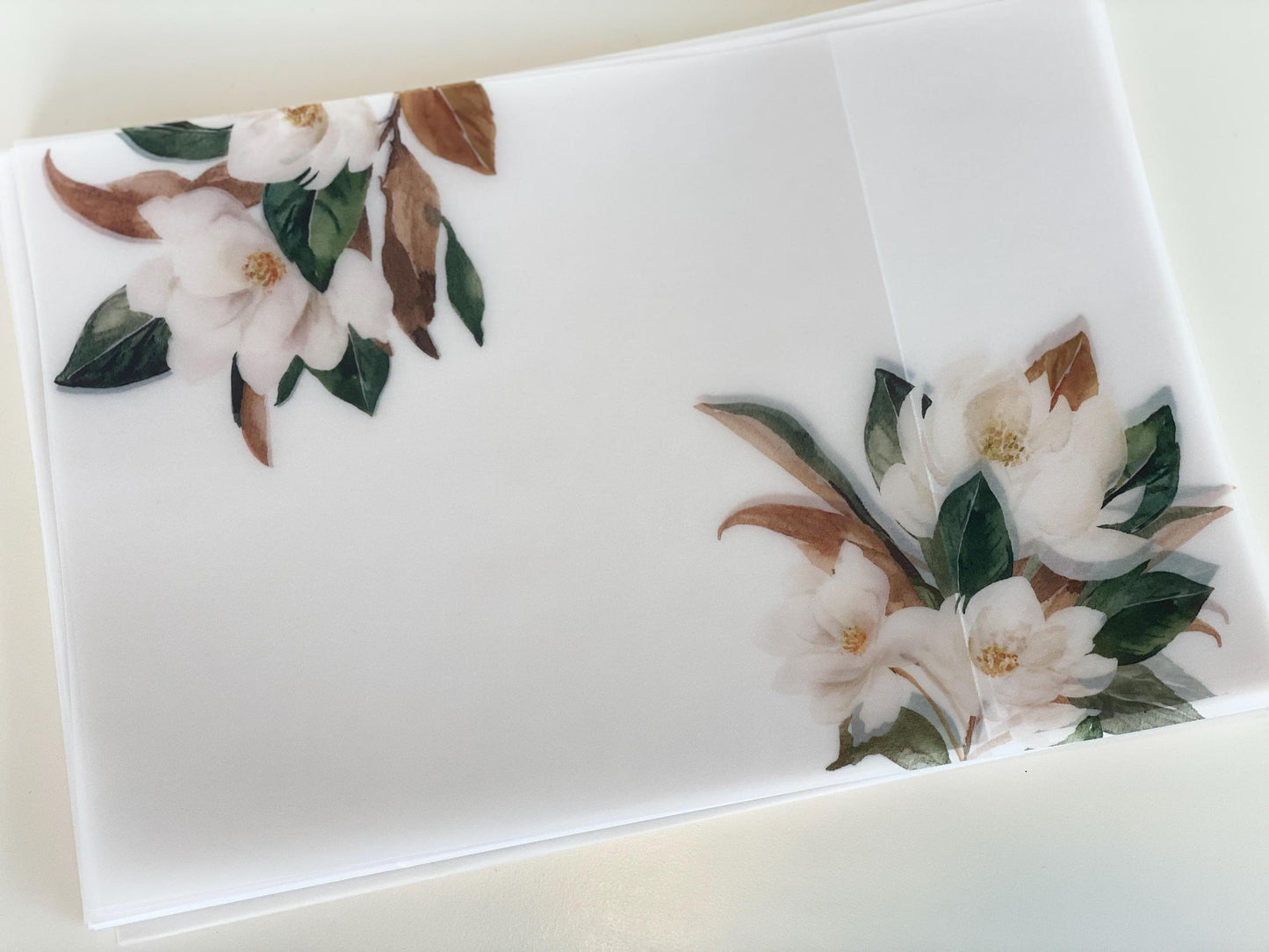 Magnolia Vellum Wrap + Matching Envelope