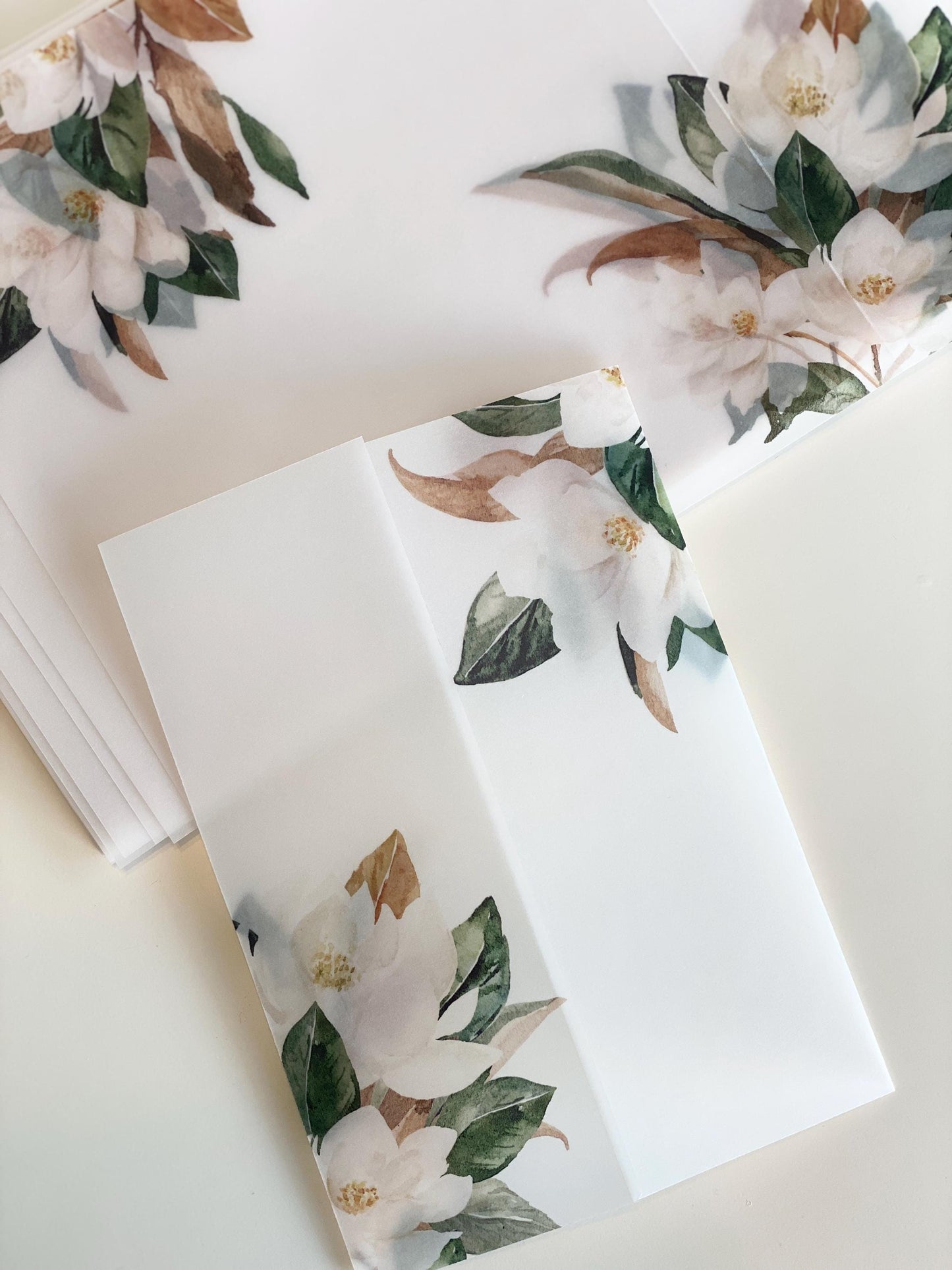 Magnolia Vellum Wrap + Matching Envelope