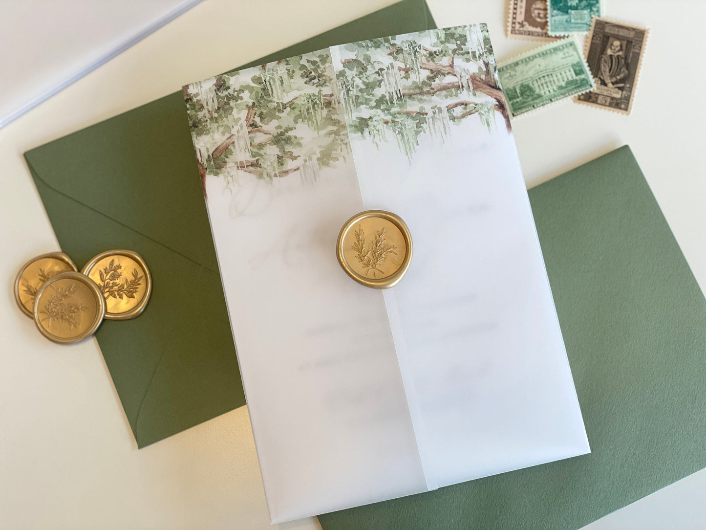 Oak with Spanish Moss Vellum Wrap