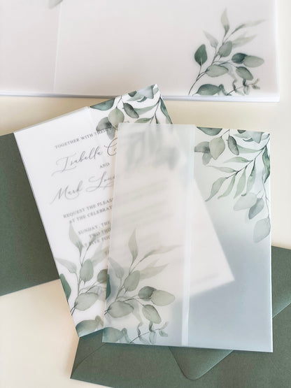 Eucalyptus Vellum Wrap + Matching Envelope