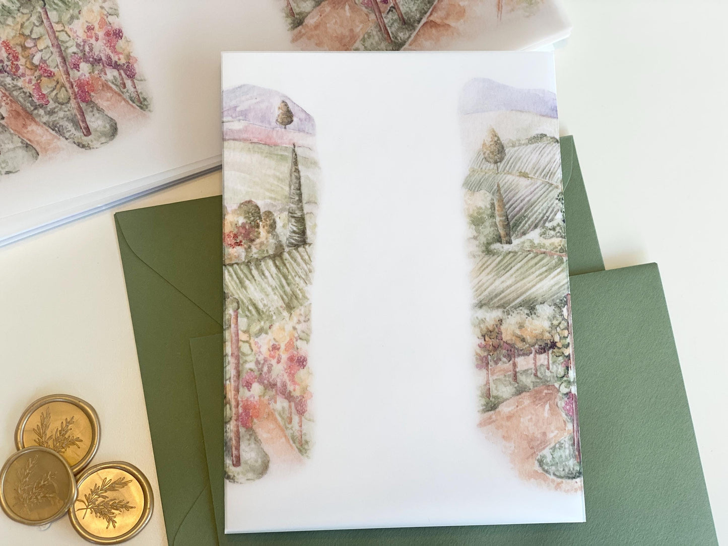 Vineyard Vellum Wrap + Matching Envelope