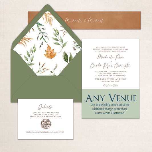 Barn at Indian Ridge Invitations