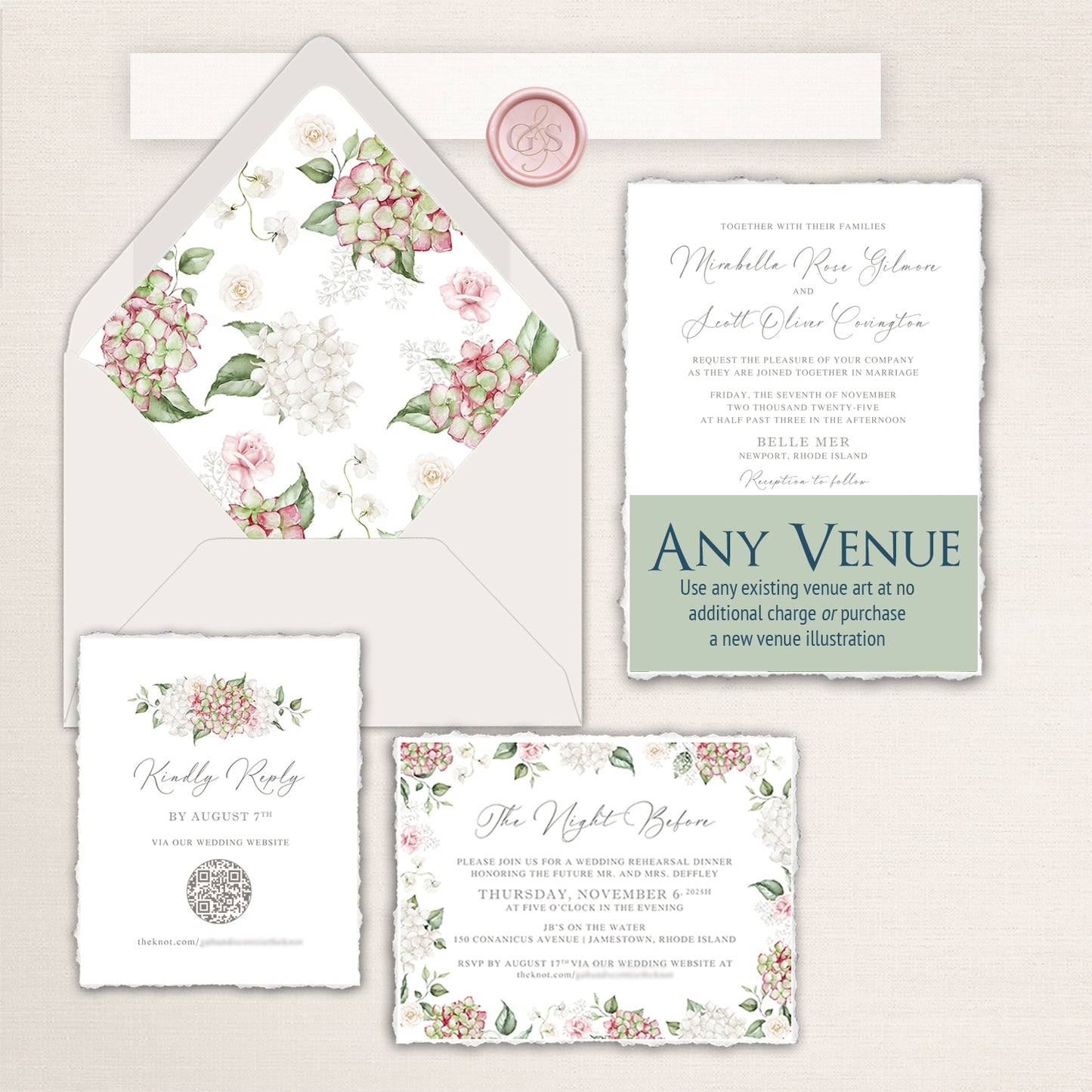 Belle Mer Wedding Invitations