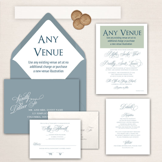 Cliffs at Glassy Chapel Invitations