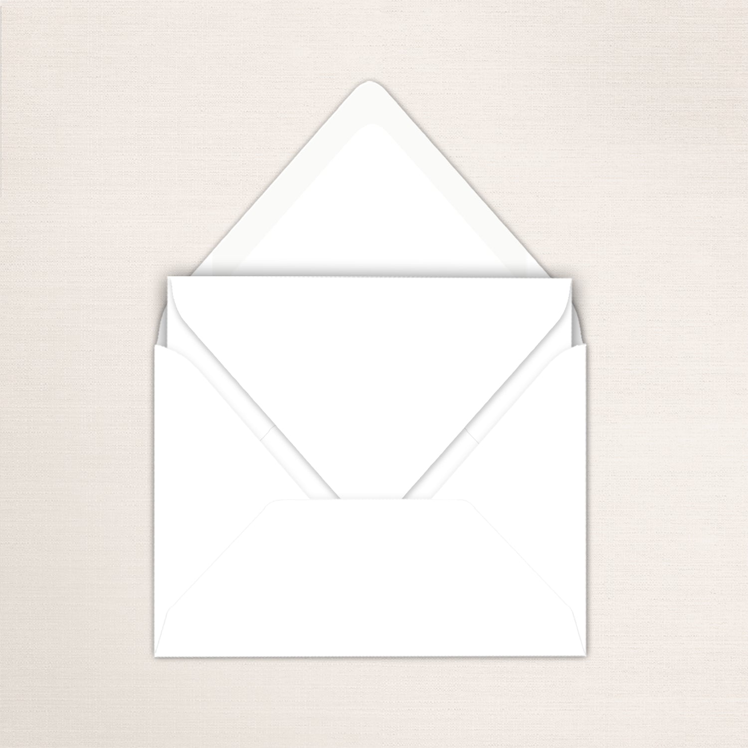 Basic plain white double envelope set with the inner envelope inside the outer envelope. 