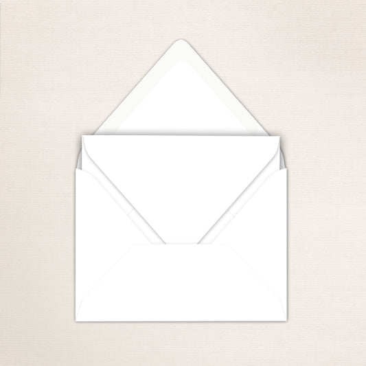 Basic plain white double envelope set with the inner envelope inside the outer envelope. 