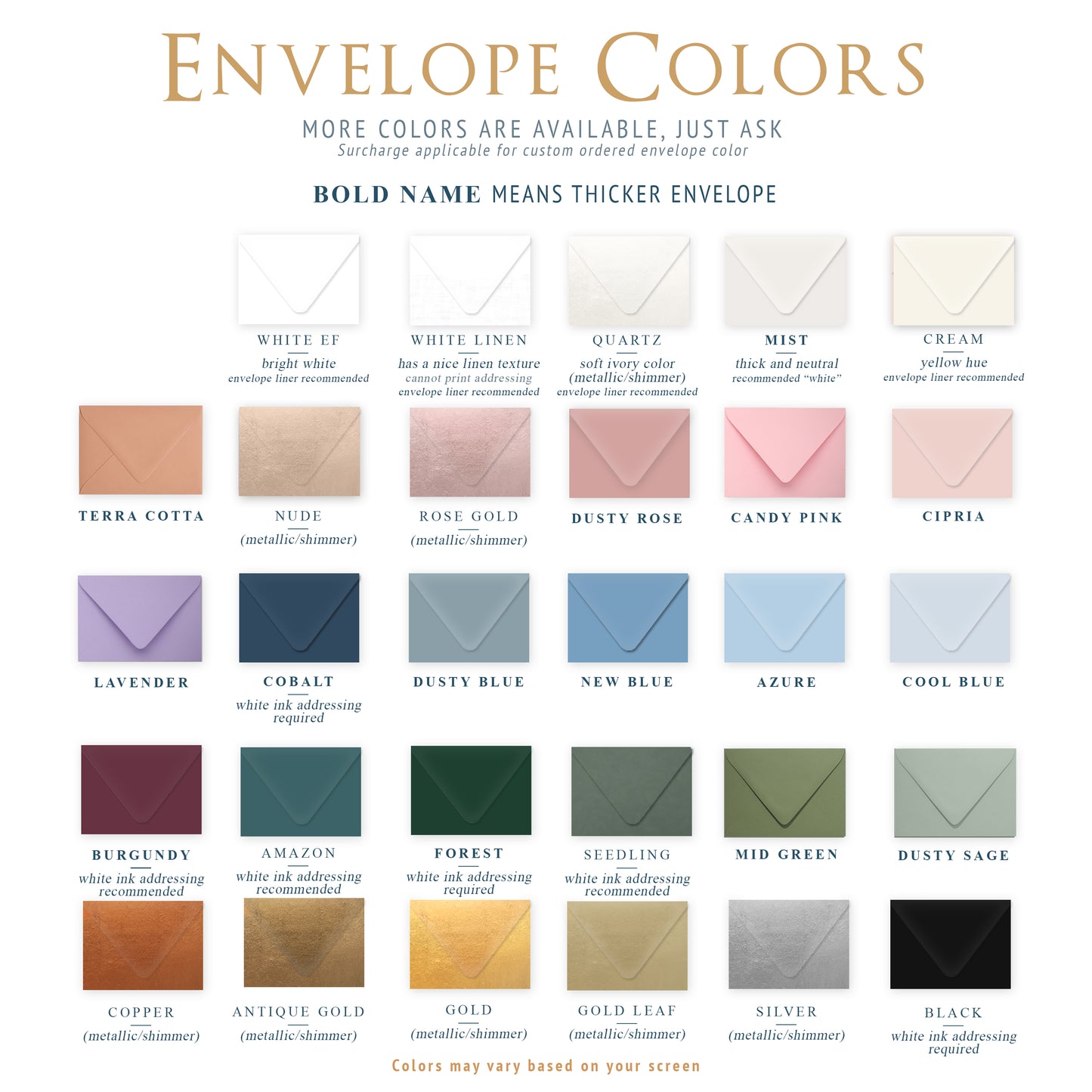 A-La-Cart Envelopes & Liners