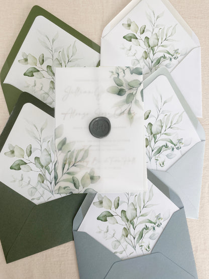 Eucalyptus Vellum Wrap + Matching Envelope