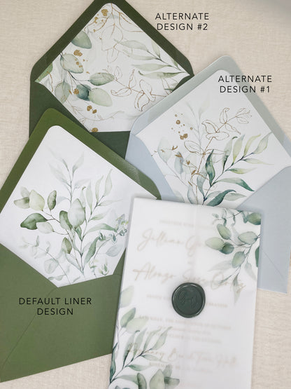 Eucalyptus Vellum Wrap + Matching Envelope