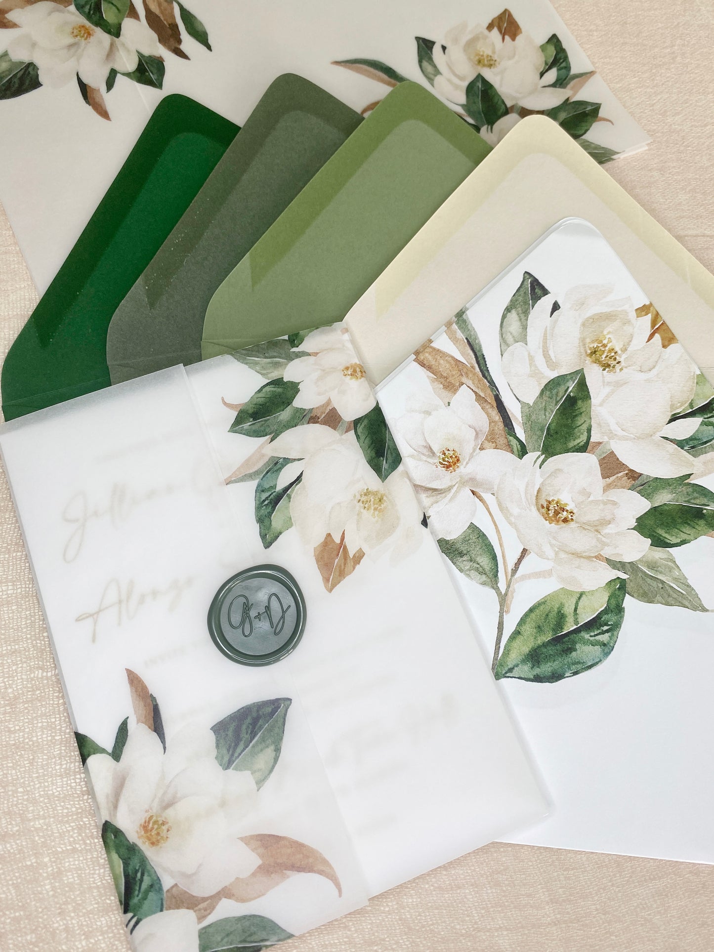 Magnolia Vellum Wrap + Matching Envelope