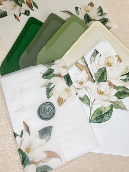 Magnolia Vellum Wrap + Matching Envelope