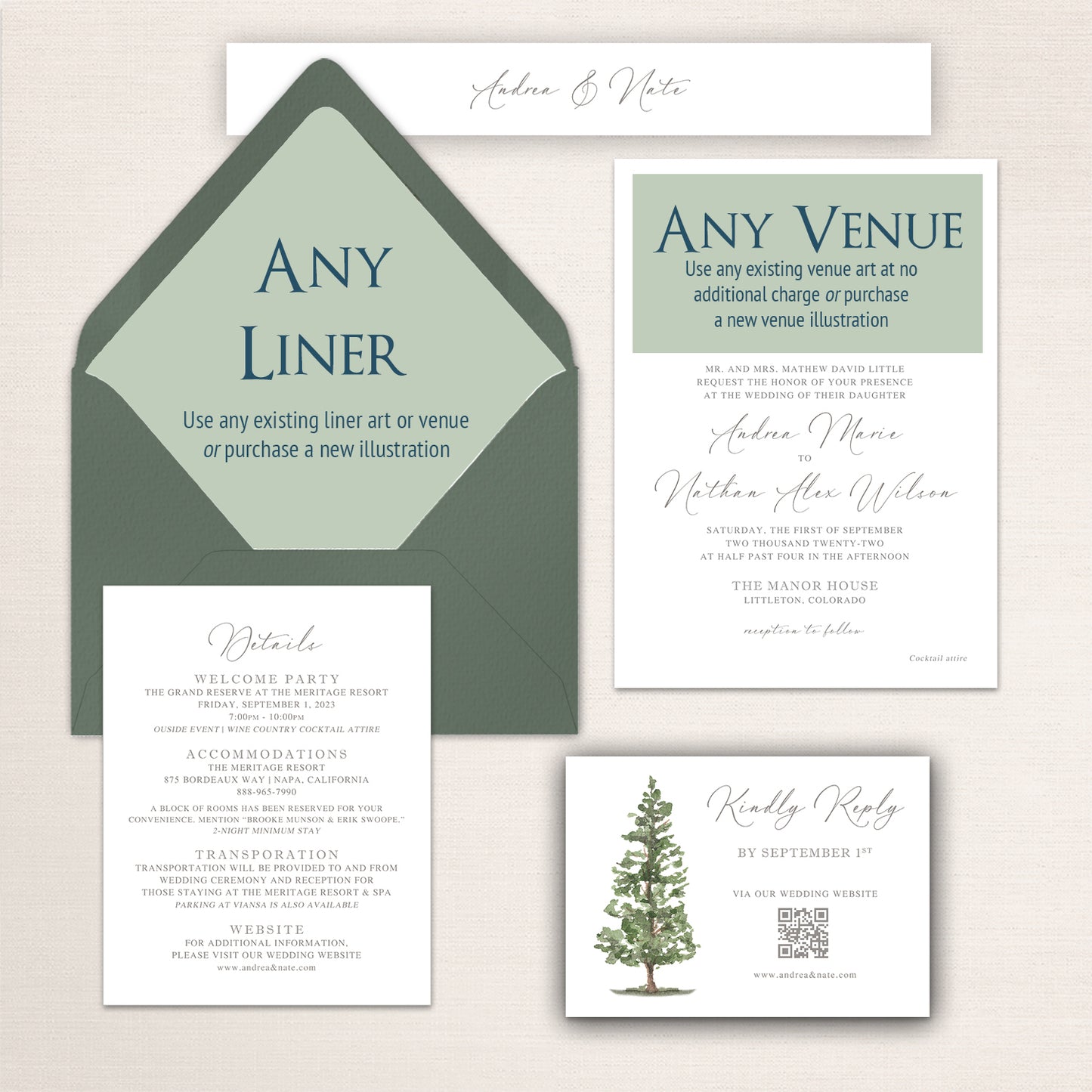 Manor House Wedding Invitations