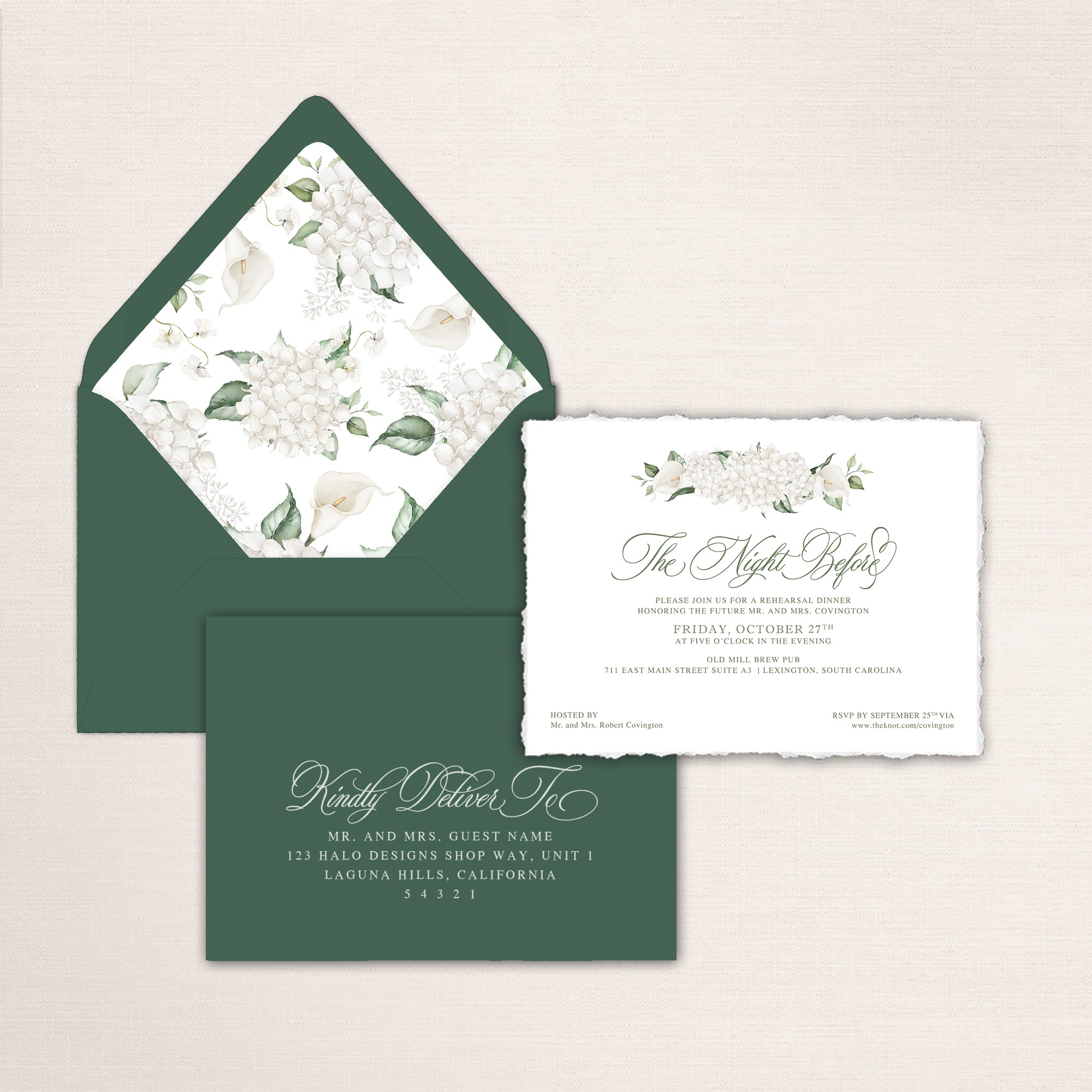 A-la-cart Rehearsal Dinner Invitations