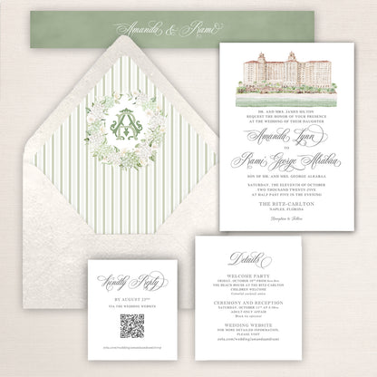 Ritz Carlton Naples Wedding Invitations