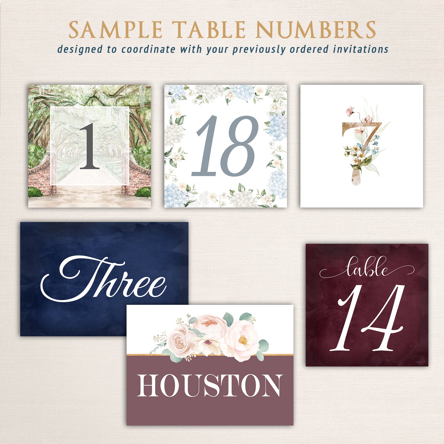Table Numbers