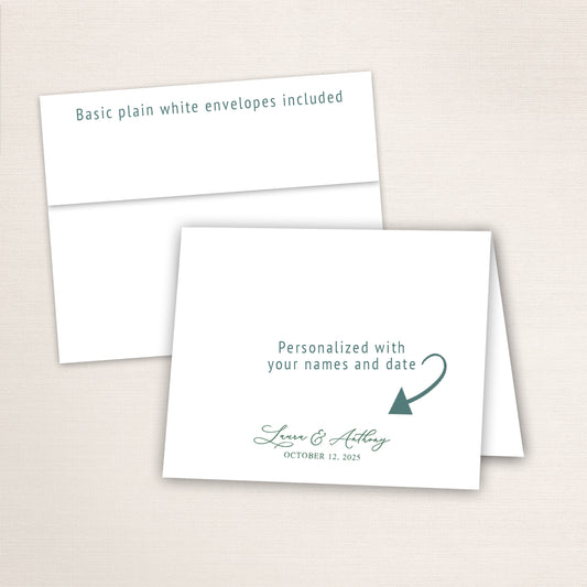 Crest Thank You Cards