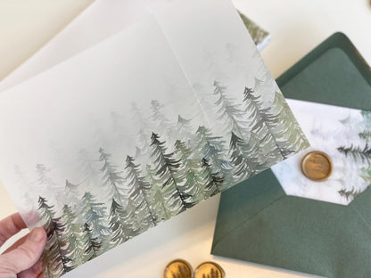 Evergreen Vellum Wrap + Matching Envelope
