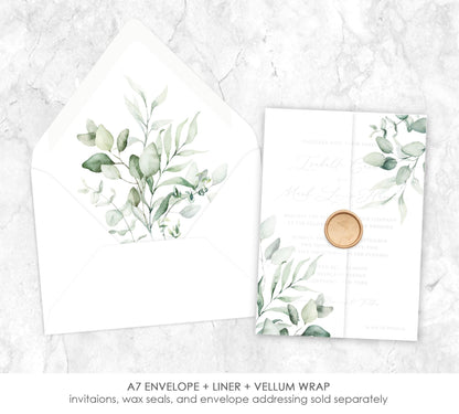 Eucalyptus Vellum Wrap + Matching Envelope