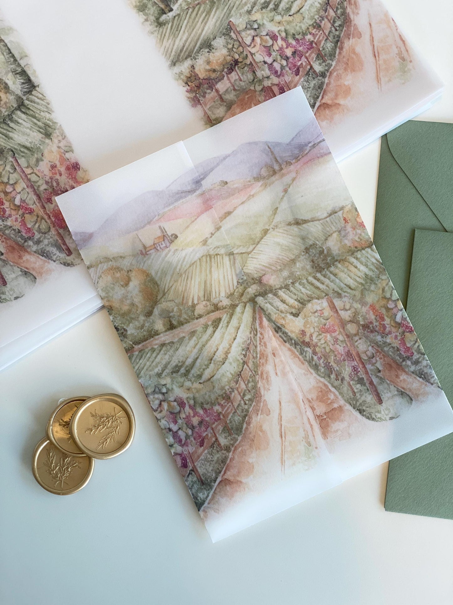 Vineyard Vellum Wrap + Matching Envelope