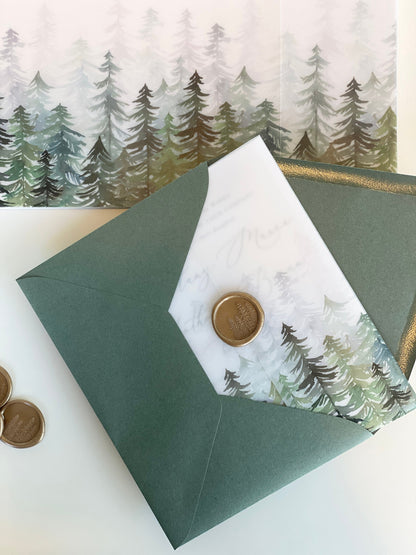 Evergreen Vellum Wrap