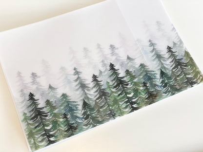 Evergreen Vellum Wrap + Matching Envelope