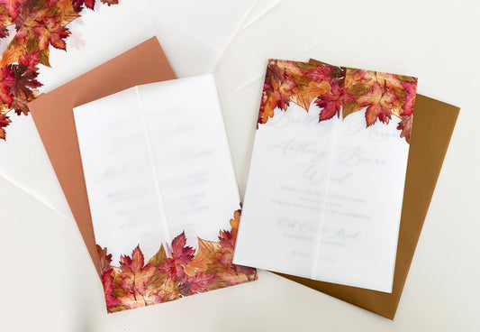 Fall leaves Vellum Wrap