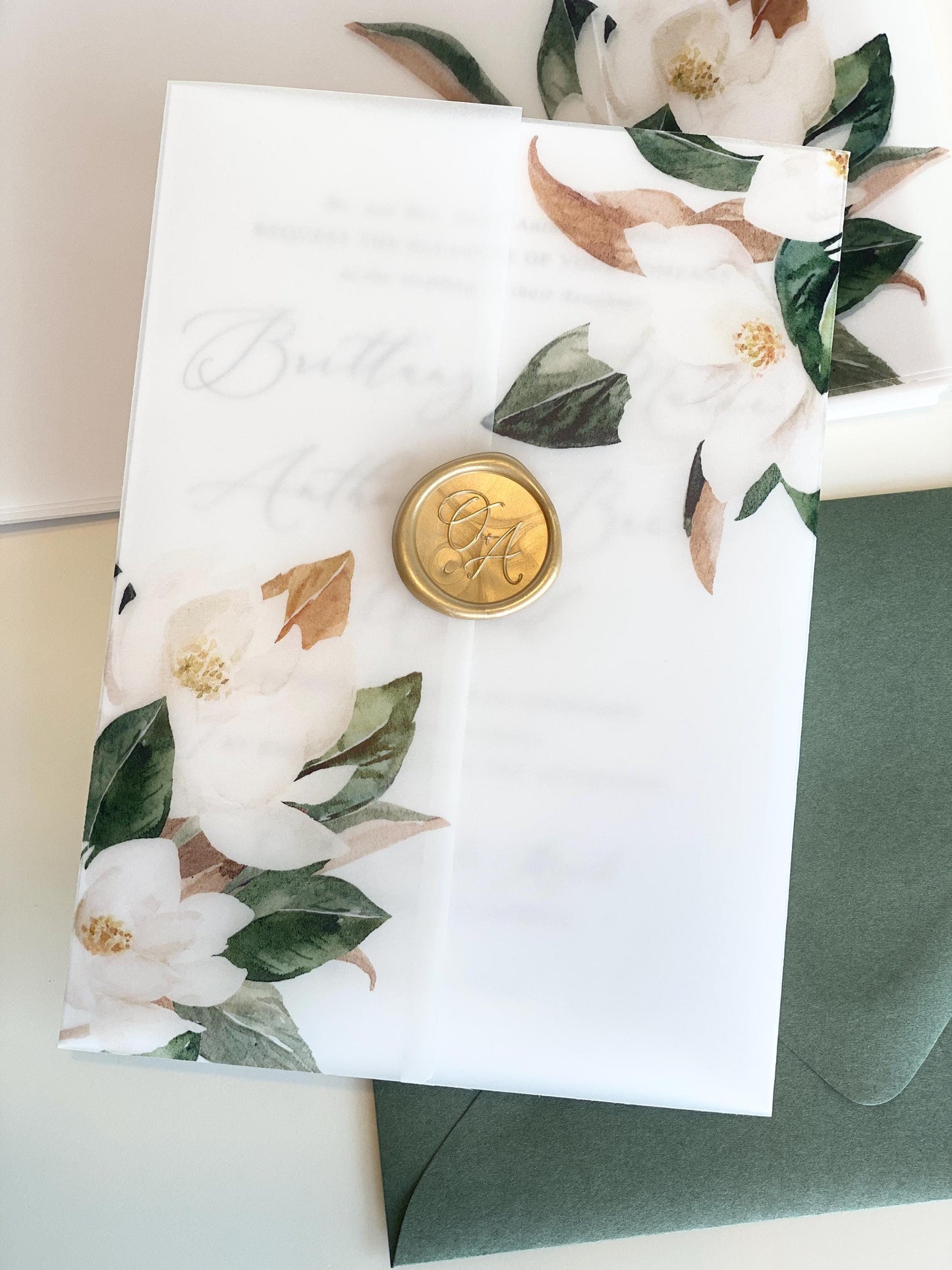 Magnolia Vellum Wrap + Matching Envelope